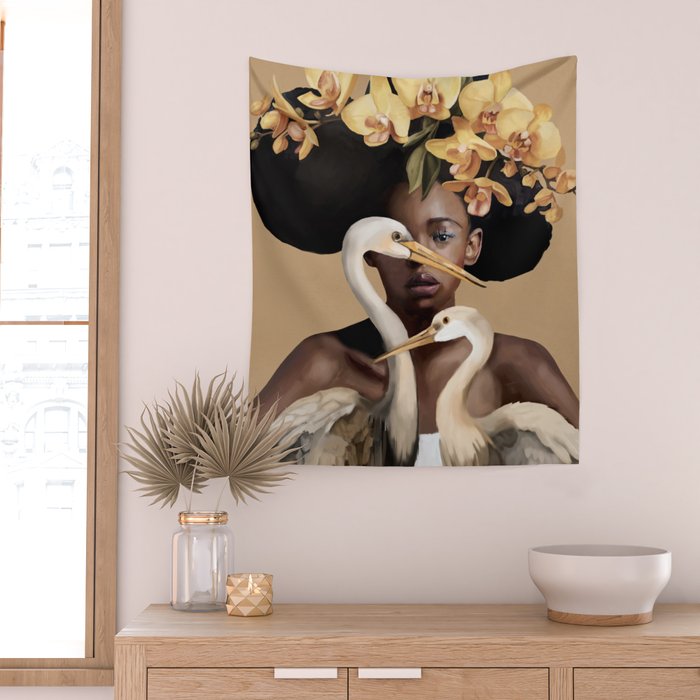 Orchid Majesty Wall Tapestry Gallery Image 2