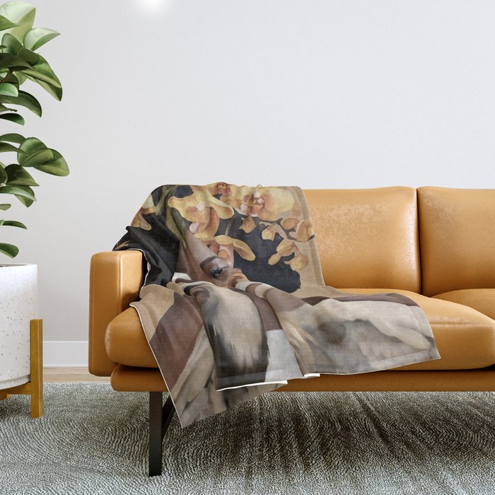 Orchid Majesty Throw Blanket Gallery Image 1