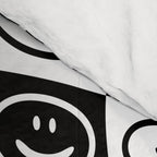 Black and white happy face checkered pattern Comforter Gallery Image 4