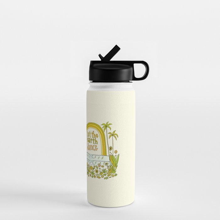 let the earth dance // retro surf art by surfy birdy Water Bottle Gallery Image 1