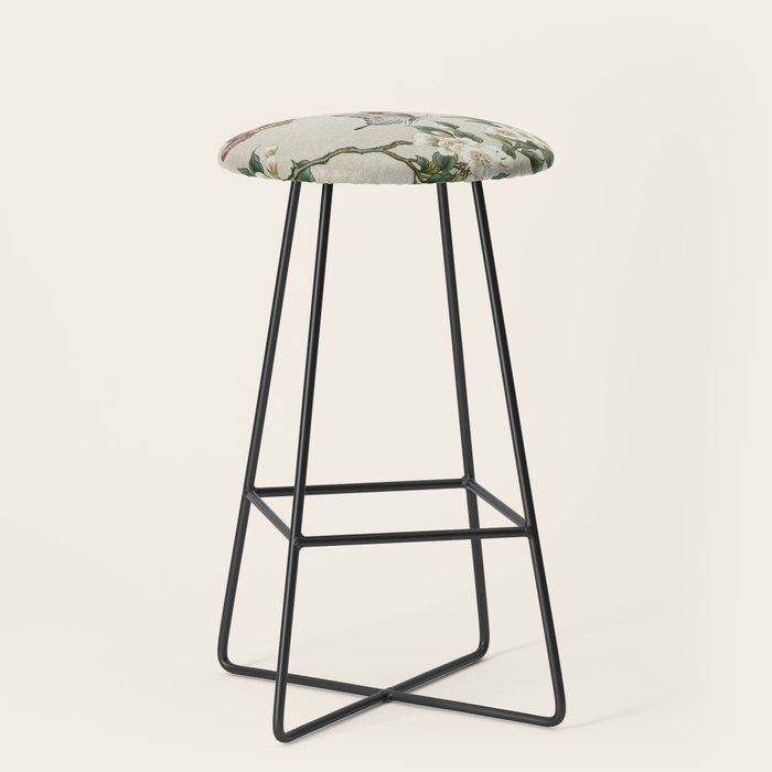 Pear flowers and butterflies type A - Minhwa : Koreafolkpainting Stool Gallery Image 1