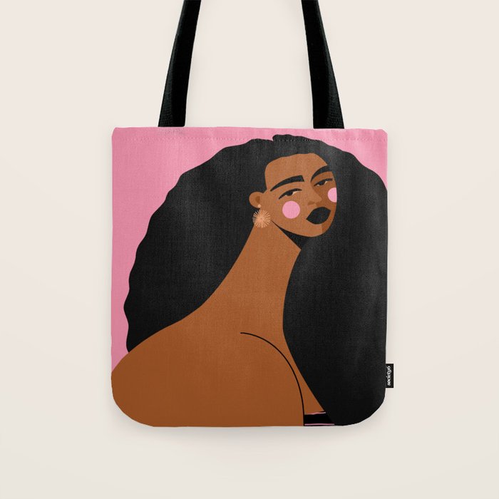 Pink Stripes Tote Bag Gallery Image 1