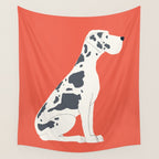 Great Dane Dog Illustration Wall Tapestry Gallery Image 4