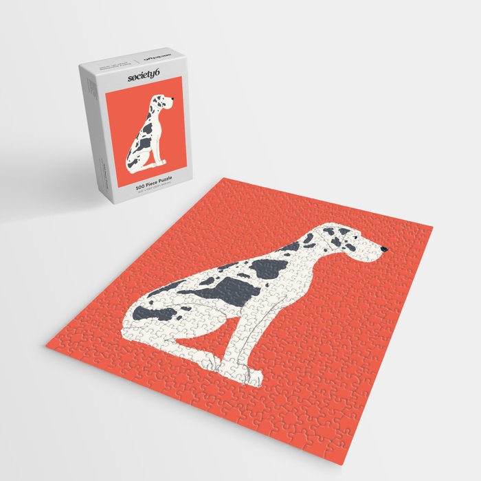 Great Dane Dog Illustration Jigsaw Puzzle Gallery Image 2