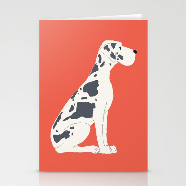 Great Dane Dog Illustration Stationery Card Gallery Image 1