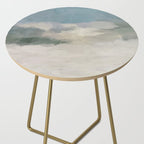 Sandy Dunes - Modern Abstract Painting, Teal Blue, Sage Green, Beige Yellow Prints Wall Art Ocean Side Table Gallery Image 2
