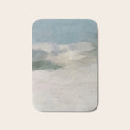 Sandy Dunes - Modern Abstract Painting, Teal Blue, Sage Green, Beige Yellow Prints Wall Art Ocean Bath Mat Gallery Image 1