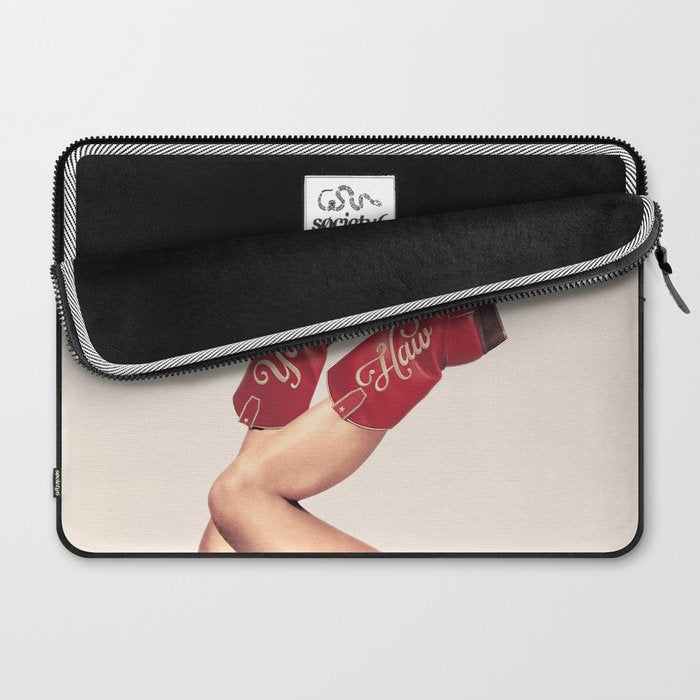 These Boots - Yeehaw Rustic Red n Neutral Laptop Sleeve Gallery Image 2