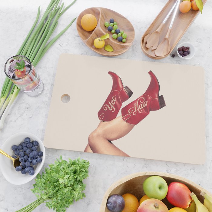 These Boots - Yeehaw Rustic Red n Neutral Cutting Board Gallery Image 2