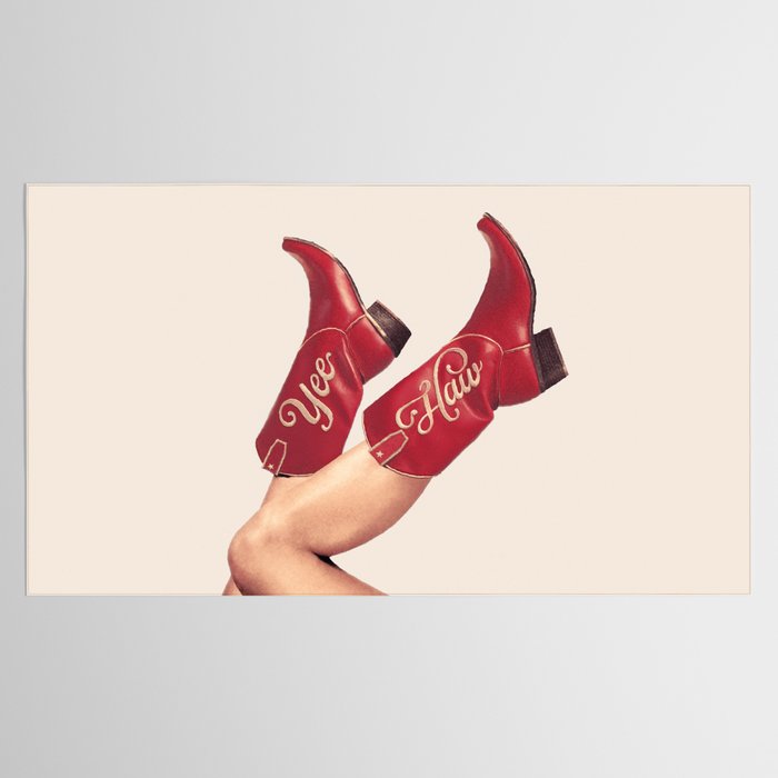 These Boots - Yeehaw Rustic Red n Neutral Tablecloth Gallery Image 2