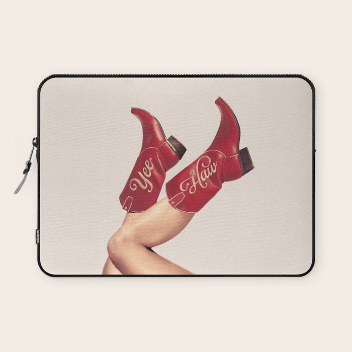 These Boots - Yeehaw Rustic Red n Neutral Laptop Sleeve Gallery Image 1