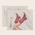 These Boots - Yeehaw Rustic Red n Neutral Placemat Gallery Image 1