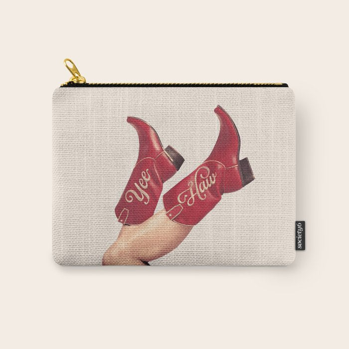 These Boots - Yeehaw Rustic Red n Neutral Carry All Pouch Gallery Image 1