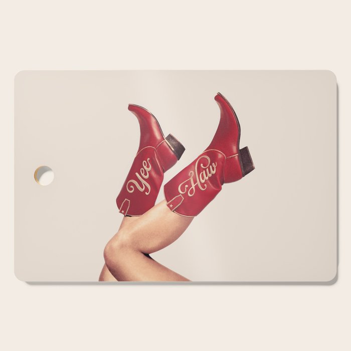 These Boots - Yeehaw Rustic Red n Neutral Cutting Board Gallery Image 1
