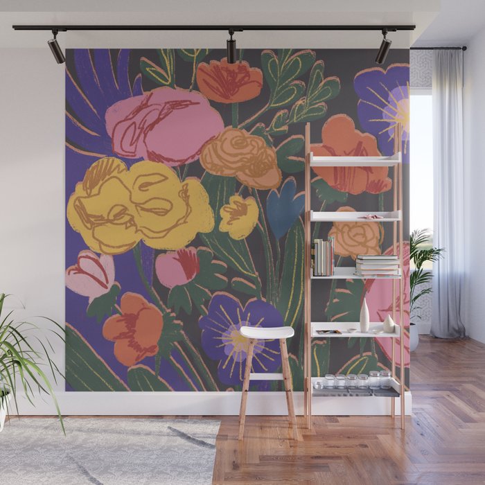 Night garden Wall Mural Gallery Image 1