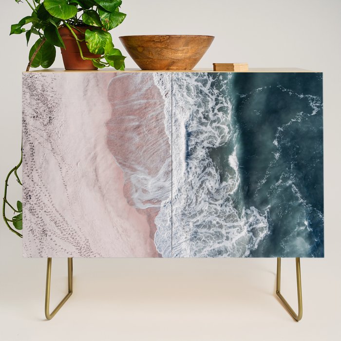 Crashing waves - Aerial Beach Ocean Sea Photography by Ingrid Beddoes Credenza Gallery Image 1