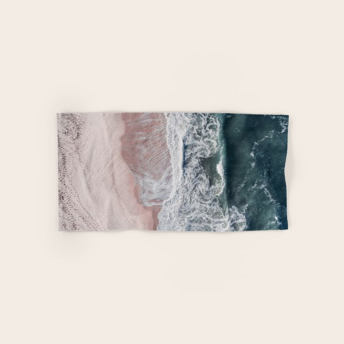 Crashing waves - Aerial Beach Ocean Sea Photography by Ingrid Beddoes Towels Gallery Image 1