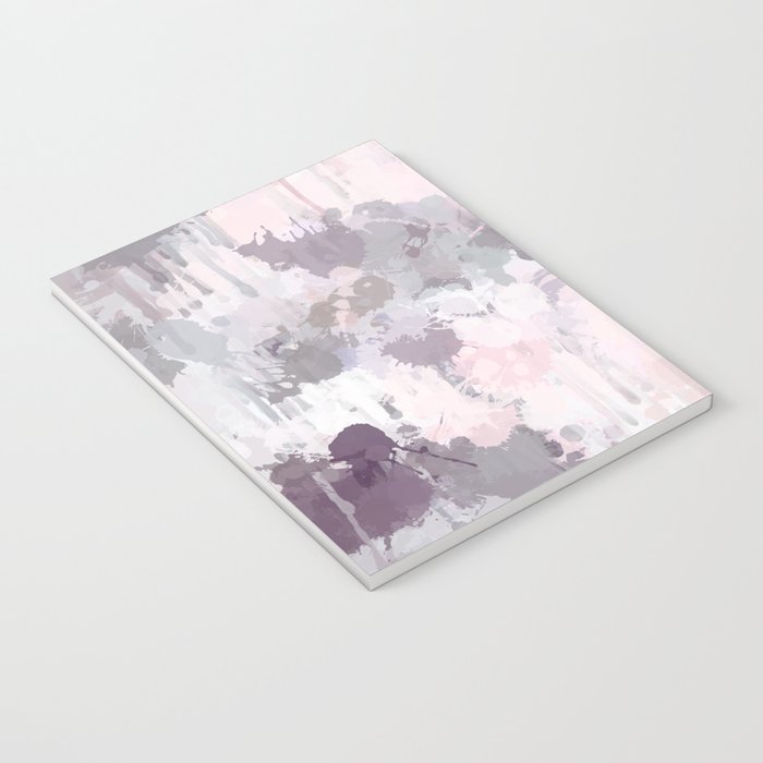 Modern Contemporary soft Pastel Pink Grey Abstract Notebook Gallery Image 3