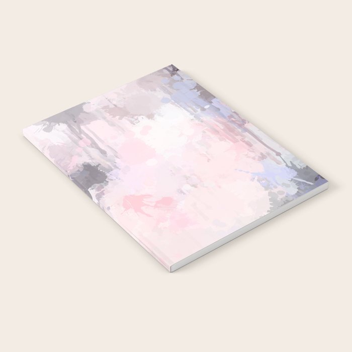 Modern Contemporary soft Pastel Pink Grey Abstract Notebook Gallery Image 2