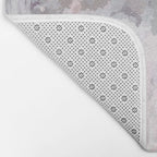 Modern Contemporary soft Pastel Pink Grey Abstract Bath Mat Gallery Image 2