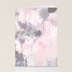Modern Contemporary soft Pastel Pink Grey Abstract Stationery Card Gallery Image 2