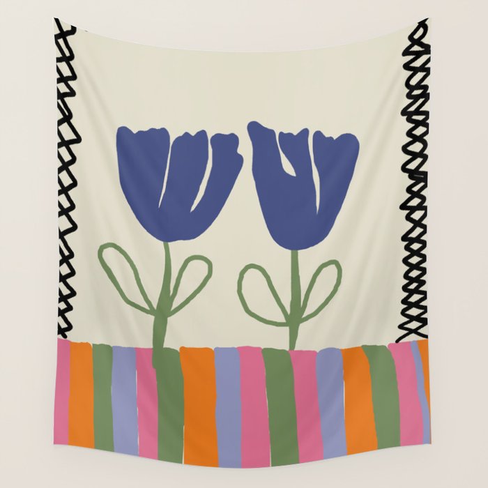 Happy two blooming  Wall Tapestry Gallery Image 4