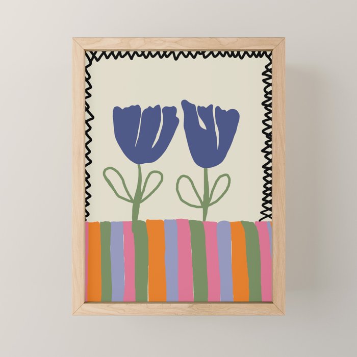 Happy two blooming  Mini Art Print Gallery Image 1