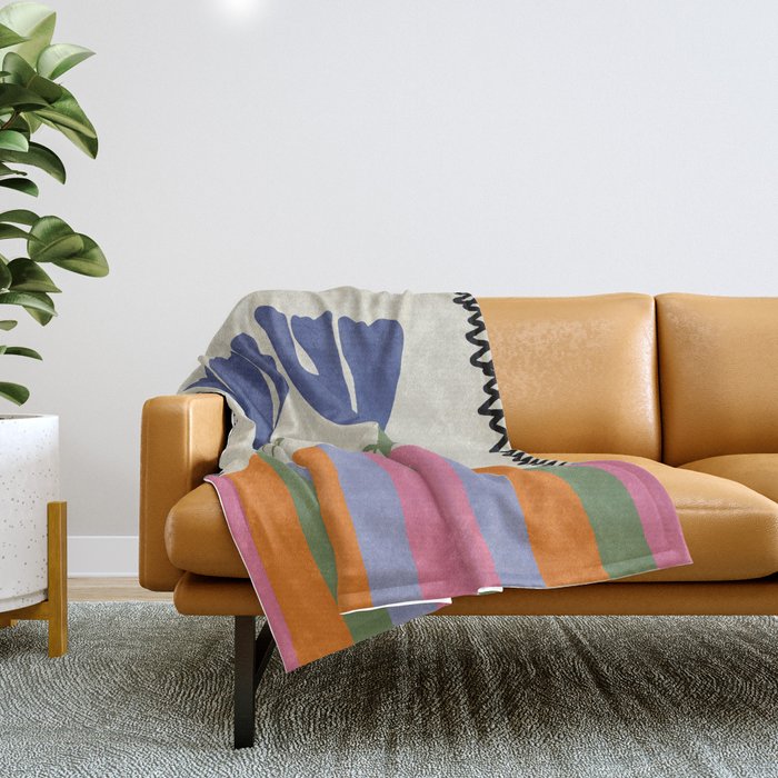 Happy two blooming  Throw Blanket Gallery Image 1