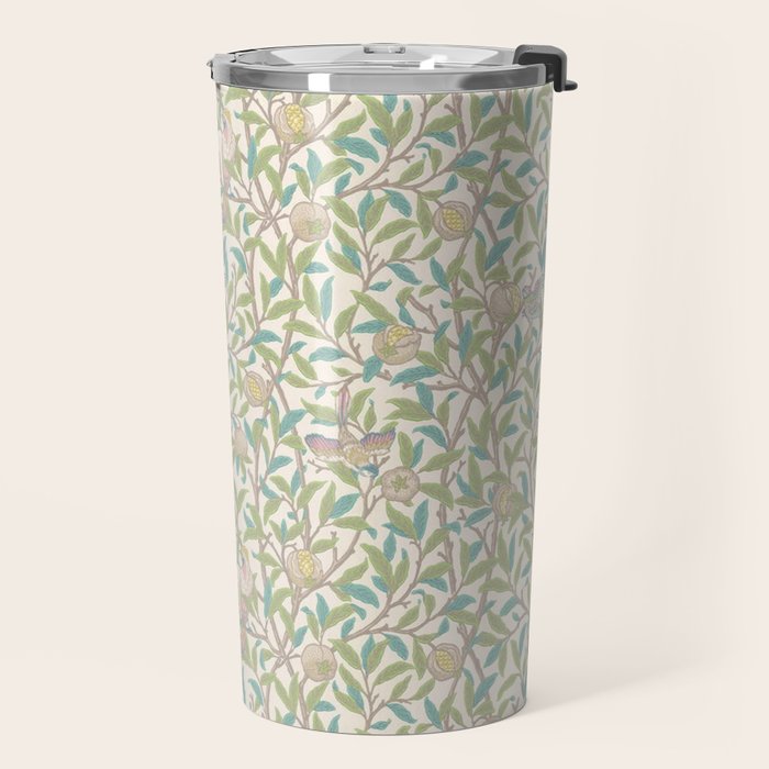 William Morris Bird and Pomegranate Pearl Jade Travel Mug Gallery Image 2