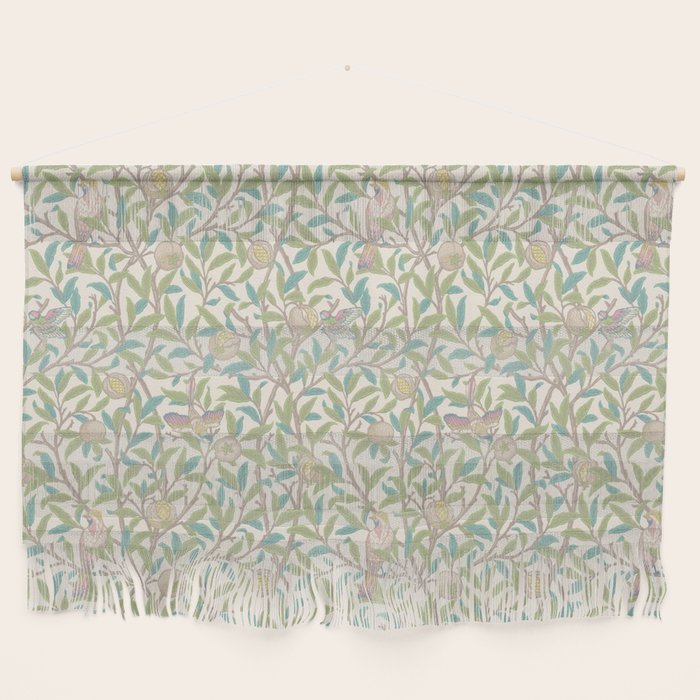 William Morris Bird and Pomegranate Pearl Jade Wall Hanging Gallery Image 1
