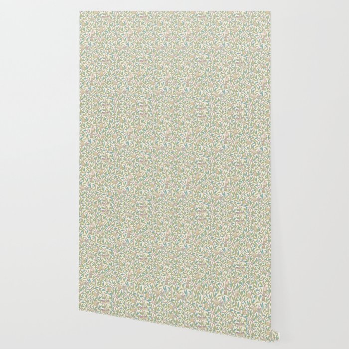 William Morris Bird and Pomegranate Pearl Jade Wallpaper Gallery Image 2
