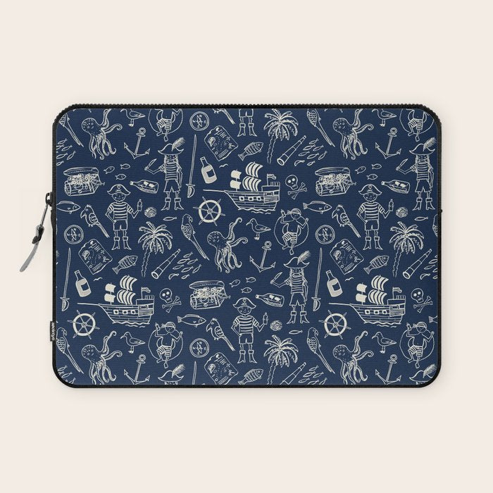 Pirate Play - Blue Laptop Sleeve Gallery Image 1