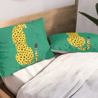 The Stare: Golden Cheetah Edition Pillow Sham Gallery Image 2
