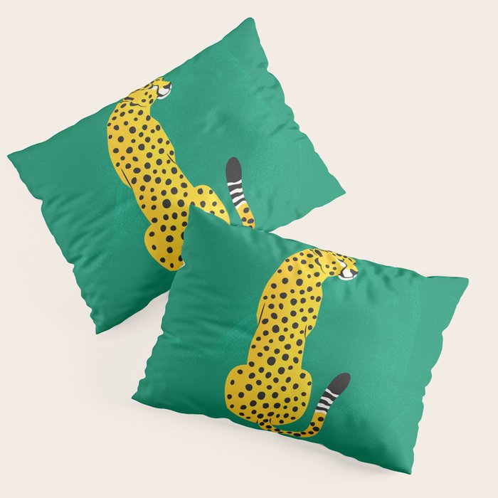 The Stare: Golden Cheetah Edition Pillow Sham Gallery Image 1