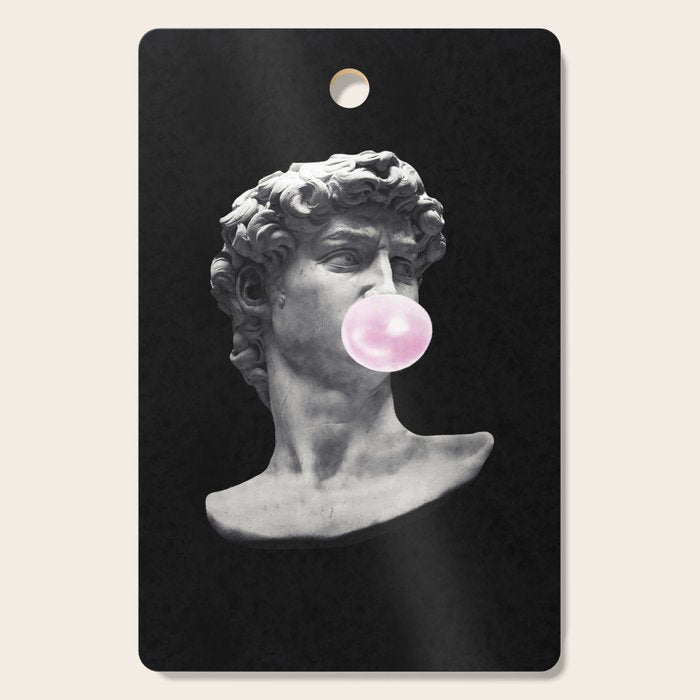 David blowing bubblegum bubble Cutting Board Gallery Image 1