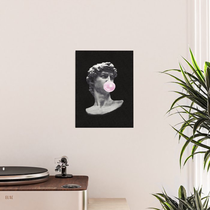 David blowing bubblegum bubble Poster Gallery Image 2