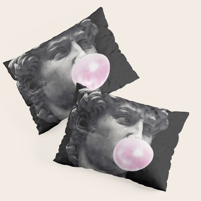 David blowing bubblegum bubble Pillow Sham Gallery Image 1