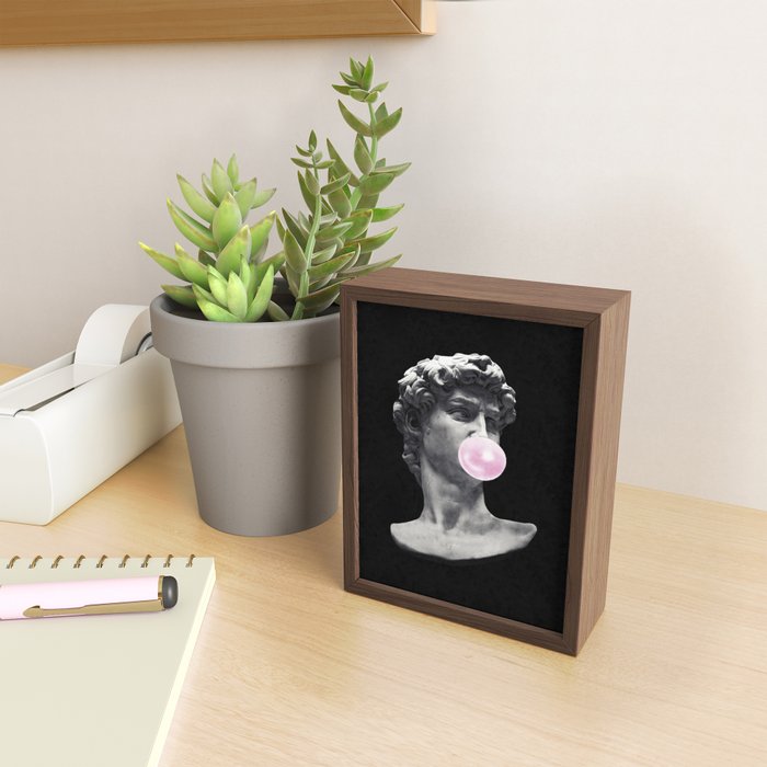 David blowing bubblegum bubble Mini Art Print Gallery Image 2