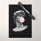 David blowing bubblegum bubble Wrapping Paper Gallery Image 1