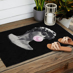 David blowing bubblegum bubble Outdoor Rug Gallery Image 2