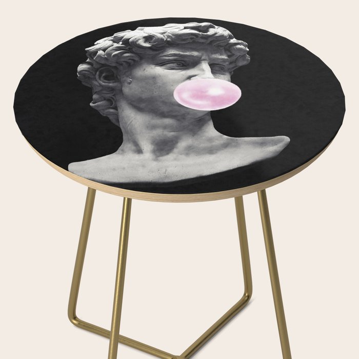 David blowing bubblegum bubble Side Table Gallery Image 2