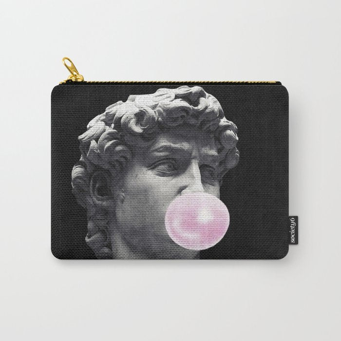 David blowing bubblegum bubble Carry All Pouch Gallery Image 1