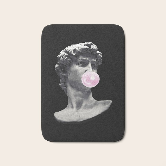 David blowing bubblegum bubble Bath Mat Gallery Image 1