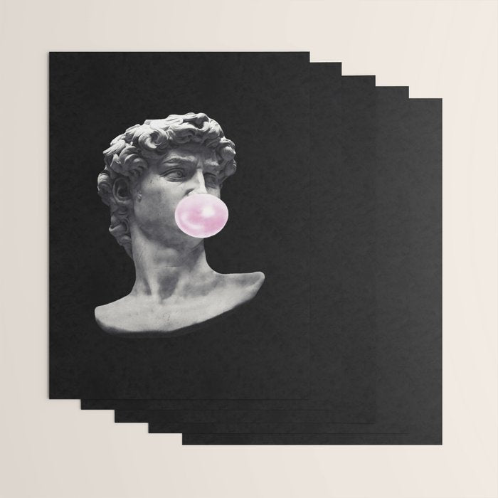 David blowing bubblegum bubble Wrapping Paper Gallery Image 3
