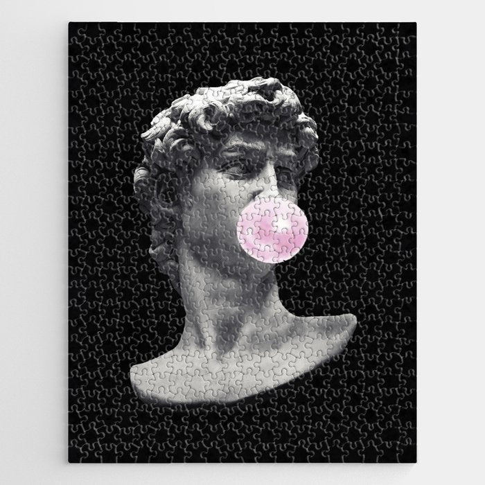 David blowing bubblegum bubble Jigsaw Puzzle Gallery Image 1
