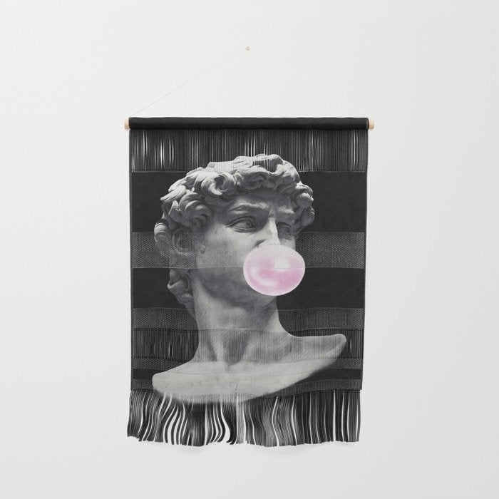 David blowing bubblegum bubble Wall Hanging Gallery Image 1