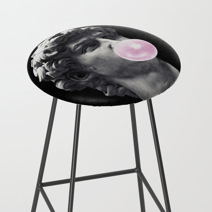 David blowing bubblegum bubble Stool Gallery Image 2