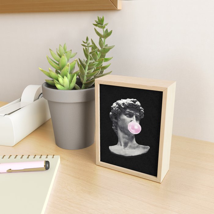 David blowing bubblegum bubble Mini Art Print Gallery Image 2