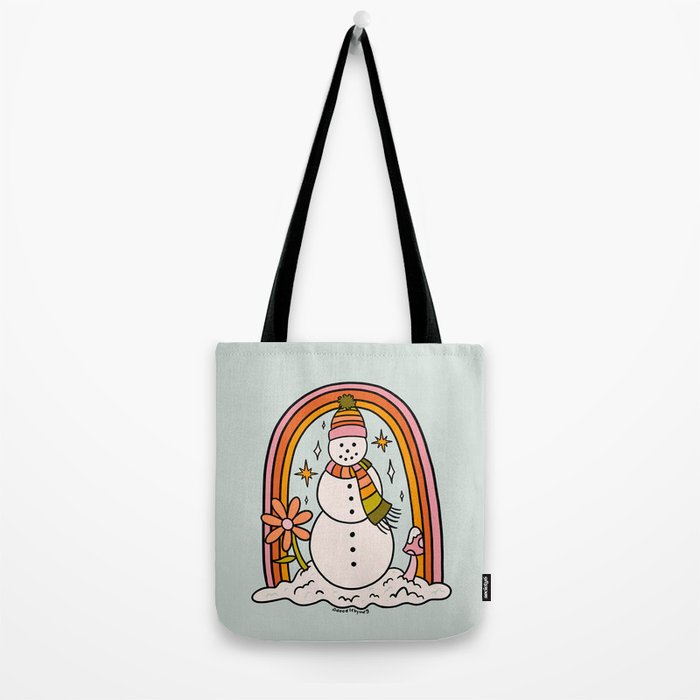 Rainbow Snowman Tote Bag Gallery Image 2