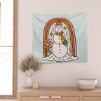 Rainbow Snowman Wall Tapestry Gallery Image 2